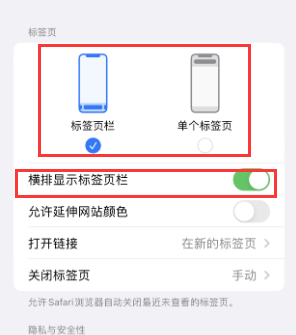 南平iPhone授权维修分享Safari浏览器如何切换标签栏位置 